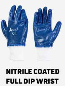Coated Gloves – Nitrile Coated Full Dip Wrist