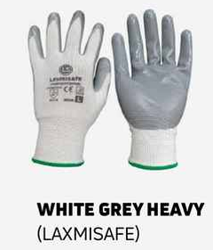Coated Gloves – White Grey Heavy (Laxmisafe)