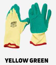 Coated Gloves – Yellow Green (Heavy)