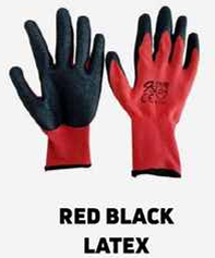 Coated Gloves – Red Black Latex