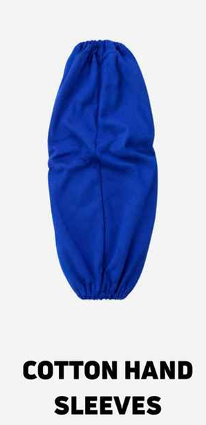 Heavy Blue Cotton Drill Protective Arm Sleeves