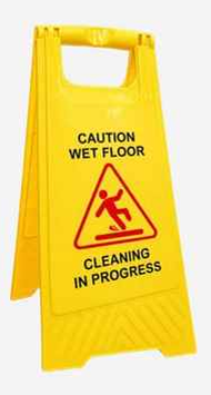 Caution Wet Floor & Cleaning In Progress Cone Board