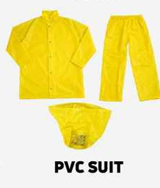 Heavy Waterproof Yellow PVC Chemical Suit with Hood