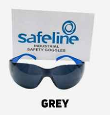 Safeline Industrial Dark Safety Goggles (Blue Temple)