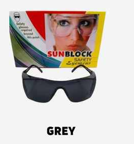 Sunblock Over-Spectacle Smoke Tint Safety Eyewear