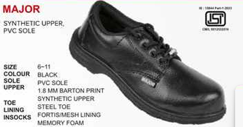 Major Synthetic Upper PVC Sole Memory Foam Safety Shoes