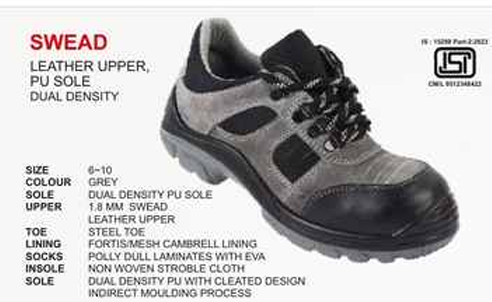 Swead Heavy Suede Leather Upper Dual Density PU Sole Shoes