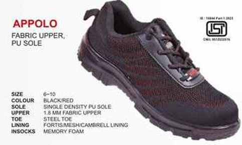 Appolo Sport Fabric Upper PU Sole Memory Foam Safety Sneakers