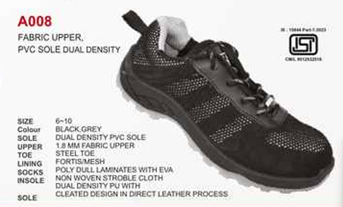 A008 Dual Density PVC Sole Cleated Design Safety Sneakers