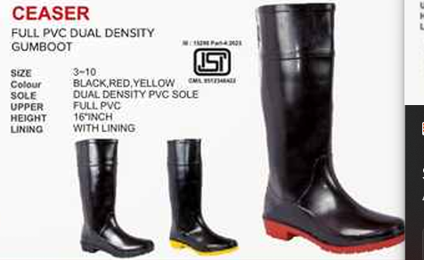 Ceaser 16-Inch Heavy Duty Full PVC Mining Gumboots