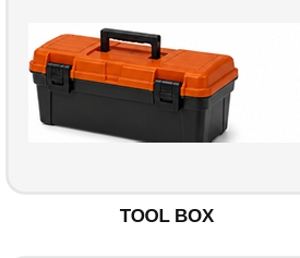 Heavy Duty Dual-Latch Portable Industrial Tool Box (Orange/Black)