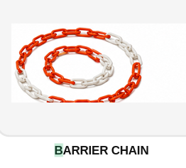 High-Visibility Red & White Plastic Safety Barrier Chain