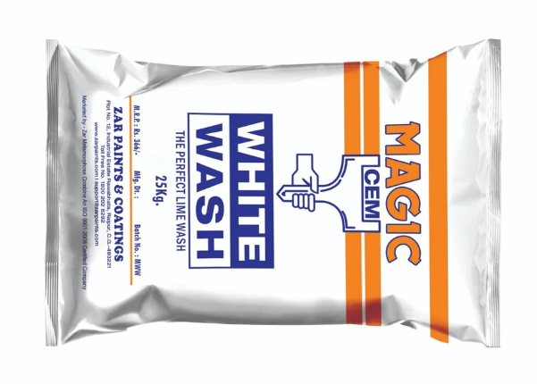 Magic Cem White Wash Mineral Lime Coating Powder (25 Kg Bag)