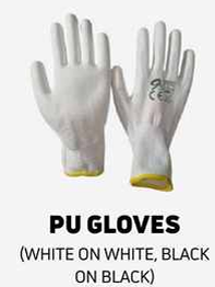 PU Gloves (White on White, Black on Black)