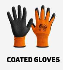 Coated Gloves – Orange Black (Heavy)