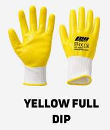 Coated Gloves – Yellow Full Dip