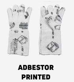 Asbestos Printed Heat Resistant Work Gloves