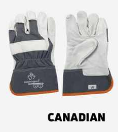 Heavy Canadian Split Leather Work Gloves