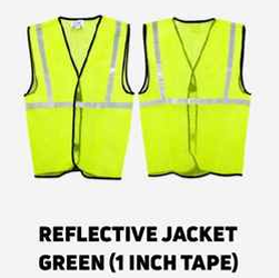 Reflective Safety Jacket Green (1-Inch Tape)