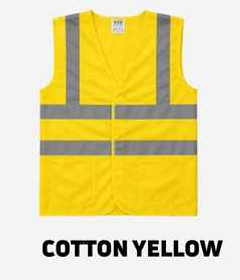 Cotton Yellow Industrial Safety Vest