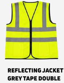 Reflecting Safety Jacket with Double Grey Tape