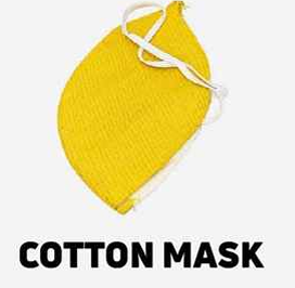 Yellow Washable Cotton Dust Mask