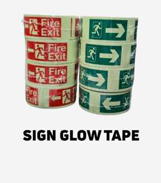 Fire Exit & Arrow Directional Sign Glow Tape