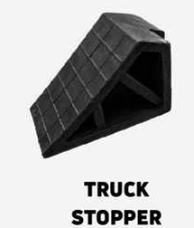 Heavy Rubber Wheel Chock / Truck Stopper Wedge