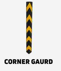 Reflective Black & Yellow Rubber Corner Guard